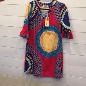 Multi colored vacation dress.